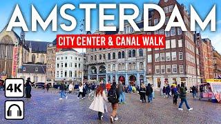 AMSTERDAM  Europes Best City? 4K Walking Tour in City Center