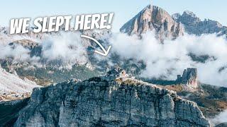 WE SLEPT ON TOP OF A MOUNTAIN IN ITALY! |  Rifugio Nuvolau - Dolomites, Italy