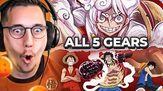 Huge Dragon ball fan REACTS to All 5 GEARS in One Piece - Dragon ball VS One Piece.