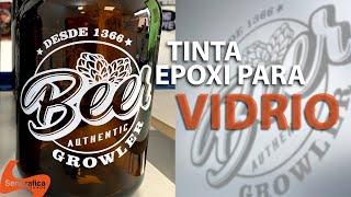  COMO SE IMPRIME EL VIDRIO CIRCULAR con tinta #epoxy #growler