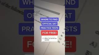 Where to Find Official SAT Practice Tests FOR FREE!!! #Shorts #SAT