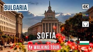 Sofia Walking Tour of Vitosha Boulevard 2024  | City Sounds & Street Life in Bulgaria 4К  2024