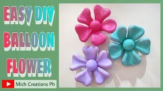 HOW TO MAKE FLOWER BALLOON | EASY DIY BALLOON FLOWER