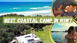 BEST COASTAL CAMPING IN  NSW- Rockpools, Brisket, FIRST time reversing the van- what could go WRONG?