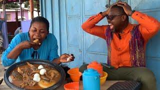 Is this even possible? - Tiktok star tackles the biggest bowl of fufu- Abeiku Santana in shock 