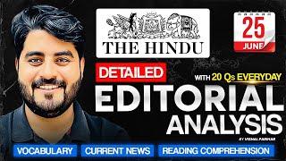 25 June 2025 | The Hindu Editorial Analysis | Editorial by Vishal sir | Bank, SSC, UPSC