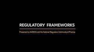 Regulatory frameworks