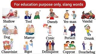 Slang words In English | English Words | English Vocabulary | Daily use english words