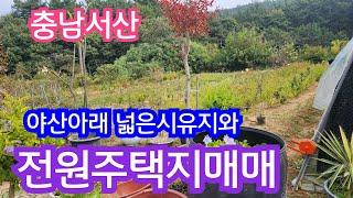 [22-1005번]야산아래 전원주택용토지매매,넓은시유지포함,서산전원주택 토지매매전문 서산굿모닝공인중개사 041-666-5050