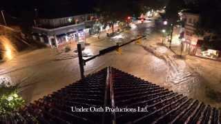 Flood high water mark Estes Park - 4:30 A.M. - 9/13/2013