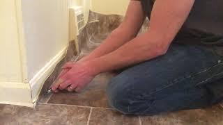 How to install and cut in sheet vinyl floors carpettoolz.com