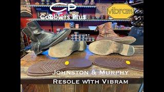 Johnston and Murphy converted from a glued sole to Blake Stitched with Vibram 700 Cork Soles