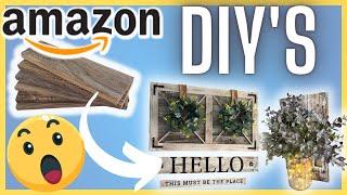 HIGH END AMAZON FARMHOUSE HOME DECOR DIY'S | BEGINNER friendly AMAZON home decor diys ! 