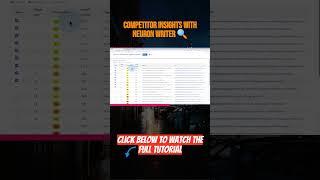  Competitor Insights with Neuron Writer #neuronwriter