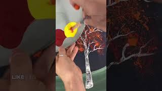 [clip How to paint fall leaves with splatter paint! #easypainting #tipsandtricks #paintingtips