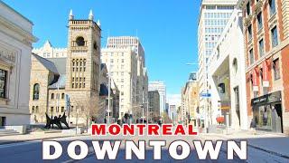 Driving on popular streets in Downtown Montreal - Sherbrooke Street #downtownmontreal