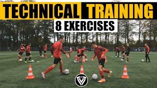 Technical Football Training | 8 Soccer Exercises