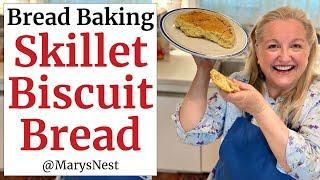 How to Make Skillet Biscuit Bread - No Oven, No Yeast, No Eggs - Stovetop Hoecakes Recipe