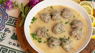 Youvarlakia Avgolemono: Greek Soup with Meatballs