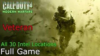 Call of Duty 4: Modern Warfare Full Gameplay Walkthrough on Veteran with All 30 Intel