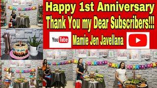 Happy 1st Anniversary + Mamie Jen Javellana + Thank You my dear subscribers #mamiejenjavellna