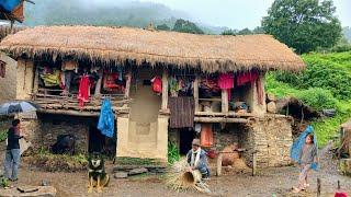 Most Relaxing And peaceful Himalayan Nepali village  ||daily activities of mountain village lifestyl