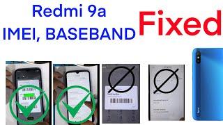 Redmi 9a writing two IMEI and fixing baseband 