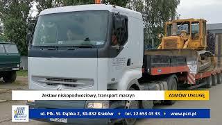 Transport maszyn budowlanych i rolniczych, zestaw niskopodwoziowy