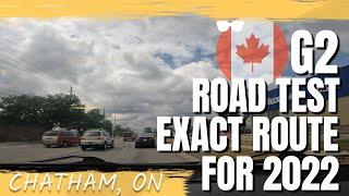 G2 ROUTE IN CHATHAM ONTARIO CANADA FOR ROAD TEST 2022