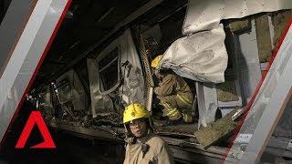 Scenes from MTR train collision near Hong Kong’s Central Station