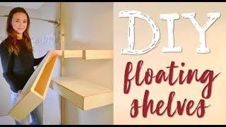 DIY floating shelves