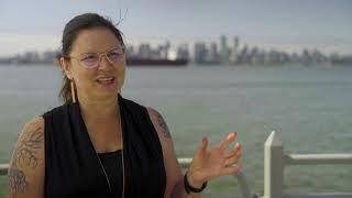 Indigenous art on the Burrard Chinook SeaBus