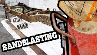 Chevy Restoration Project - Sandblasting the Frame