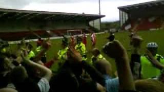 just after pitch invasion vs airdrie