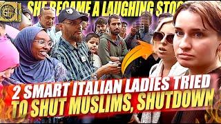 Italian Lady Disrespects HIJABIES, Instantly Put in Her Place!Hashim Speaker's Corner