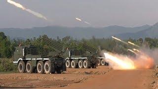 Cambodia Military Drill shooting BM 21 & RM 70 grad missile,​កម្ពុជាសាកល្បងបាញ់កាំជ្រួយ BM21 & RM 70