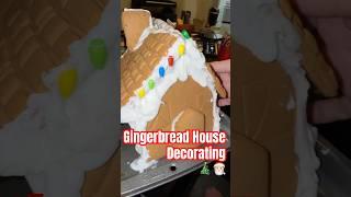 Gingerbread house decorating #christmas #vlogmas #gingerbreadhouse