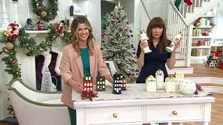 Home Reflections 4-piece Lit ceramic Village on QVC