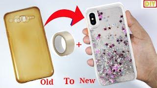 How to make old mobile cover to new mobile cover/DIY Mobile Cover Decoration Easy/Recycle old cover