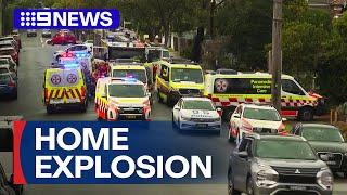 Two people in hospital after a mysterious explosion at Sydney home | 9 News Australia