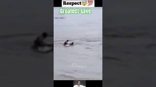 Respect️|| Man Overboard! Retired Rower Saves Him in Seconds #shorts #respect