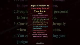 Signs someone is gossiping behind your back. #gossip #mentalhealth #wellness