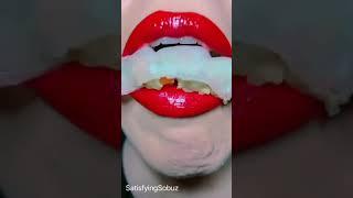 ASMR red Lipss most Satisfying video by SatisfyingSobuz #lipsscrub