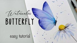 How to Paint Butterfly in Watercolor - EASY Tutorial