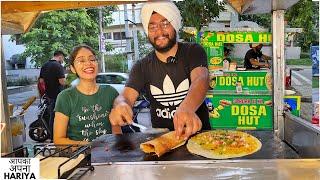 40/- Rupees Only | Mr & Mrs Singh selling Indian Street Food | Huge Dosas, Pizza Dosa, Uttapam