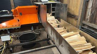 Eigenbau Anzündholz-Anfeuerholz Maschine; Spaltautomat; kindling machine