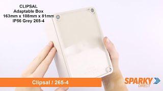 CLIPSAL Adaptable Box 163mm x 108mm x 81mm IP56 Grey | 265-4