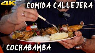 ASI ES LA COMIDA CALLEJERA EN COCHABAMBA - BOLIVIA