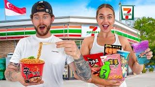 Eating ONLY Singapore Convenience Store Food For 24 Hours!