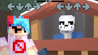 FNF:-) UNDERTALE X FNF But in Minecraft (FANMADE)